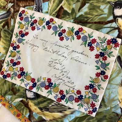 E1218 Handmade Gardening Diva & Floral Wall Quilt