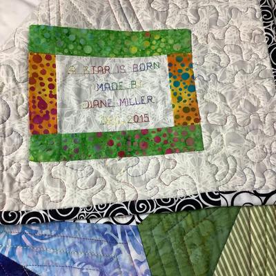 E1222 Handmade Quilt "A Star is Born" by Diane Miller