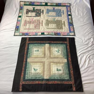 E1223 Handmade Duck and Sewing machine Quilts by Diane Miller