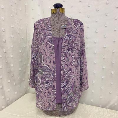 CROFT & BARROW - 2 PIECE WOMENâ€™S BLOUSE SET - SIZE M