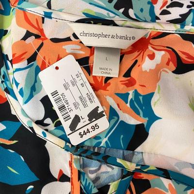 CHRISTOPHER & BANKS - EYE CATCHING WOMENâ€™S TOP - SIZE L