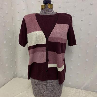 ALFRED DUNNER - LAYERED WOMENâ€™S TOP - SIZE PETITE M