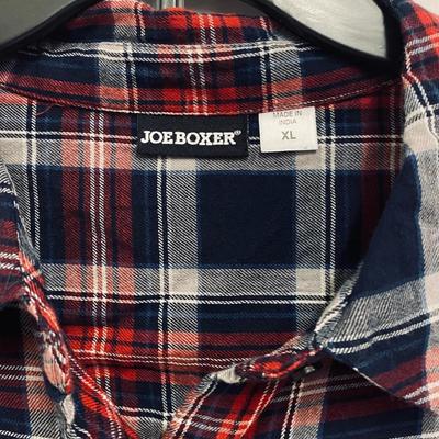 JOE BOXER - PLAID BUTTON UP SHIRT - SIZE XL