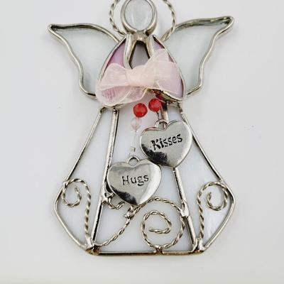 ANGELIC KISSES & HUGS SUNCATCHER ORNAMENT BY GANZ