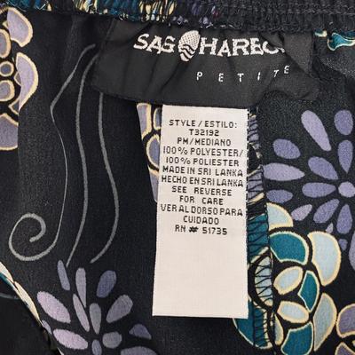 SAG HARBOR PETITE - WOMENâ€™S FLORAL PRINT SKIRT - SIZE PETITE M