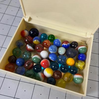 Box of Antique Marbles 