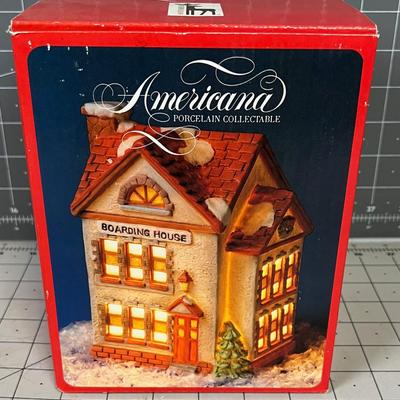 Christmas House American Porcelain, In Original Box - Boarding House