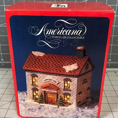 Christmas House American Porcelain, In Original Box - Law Office Building 