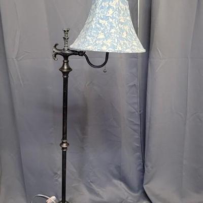 ELEGANT FLORAL PULL CHAIN FLOOR LAMP
