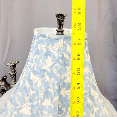 ELEGANT FLORAL PULL CHAIN FLOOR LAMP