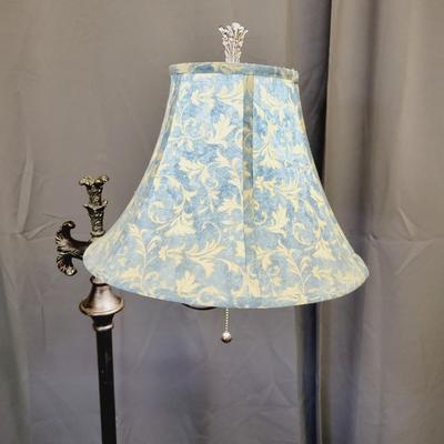 ELEGANT FLORAL PULL CHAIN FLOOR LAMP