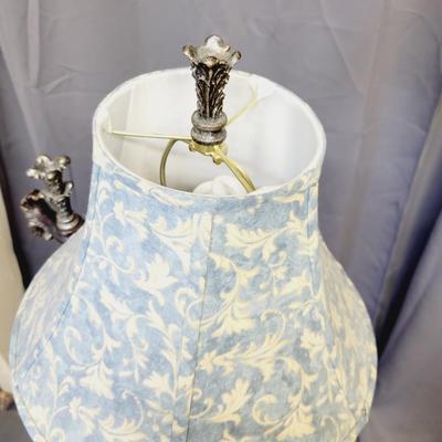 ELEGANT FLORAL PULL CHAIN FLOOR LAMP