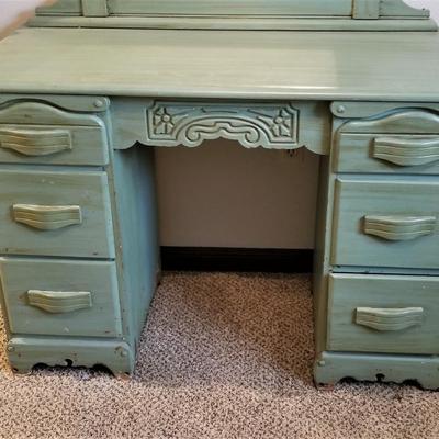 Lot #55  Vintage Dresser with Mirror - Painted