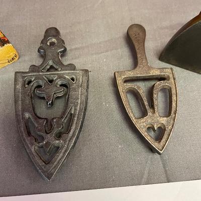 Mini sad irons and trivets