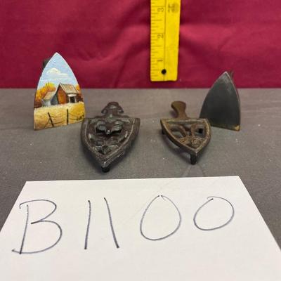 Mini sad irons and trivets