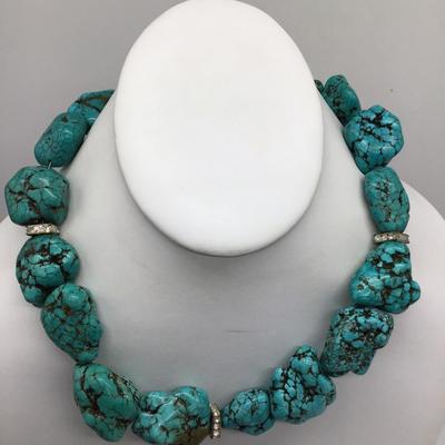 Chucky Turquoise Type Statement Necklace