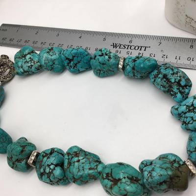 Chucky Turquoise Type Statement Necklace