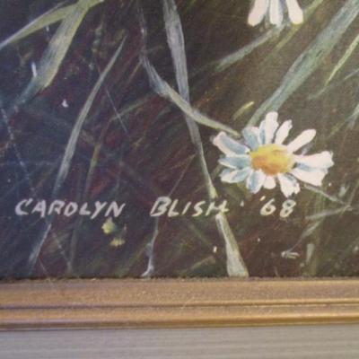 1968 Carolyn Blish Girl Collecting Flowers Artwork