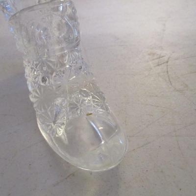 Fenton Clear Glass Shoe