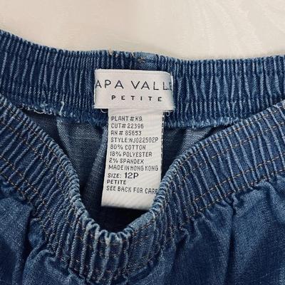 NAPA VALLEY PETITE - WOMENâ€™S ELASTIC WAIST PANTS - SIZE 12P