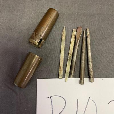 Vintage brass roundlet tolls and clock key