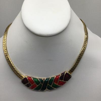 Vintage Enamel Necklace