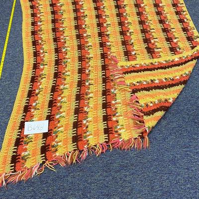 Browns and orange afghan