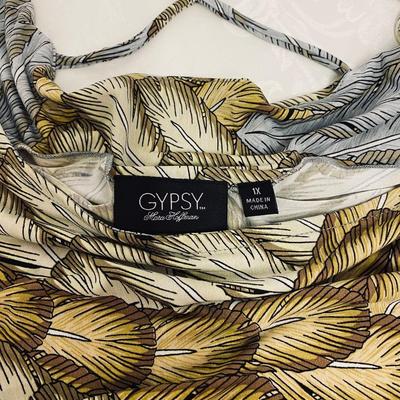 GYPSY - FUN PRINT WOMENâ€™S BLOUSE - SIZE 1X