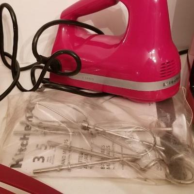 Lot#61  KITCHEN AID Lot - Coffee Maker/Grinder, Mixer, Kitchen Implements