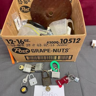 Padlock & misc assortment