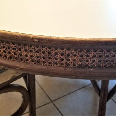 lOT #62  Mid Century Rattan Dining Table with 6 Chairs