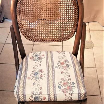 lOT #62  Mid Century Rattan Dining Table with 6 Chairs