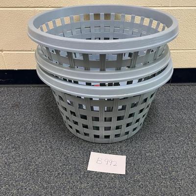 Trio of laundry baskets