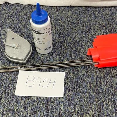 Chalk,line and flags