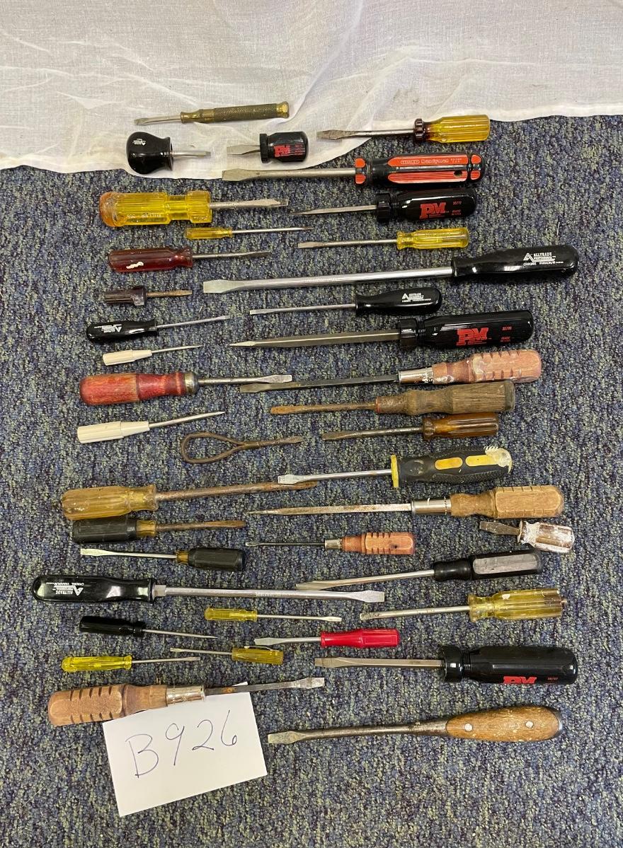 Straight screwdriver assortment