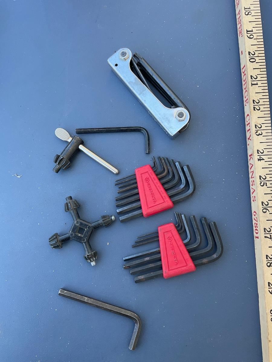 Crescent Allen Wrenches and other miscellaneous tools.