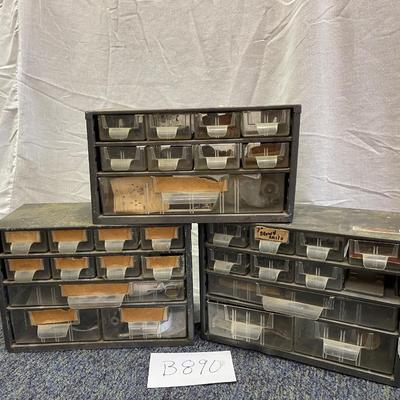 3 stacking storage boxes