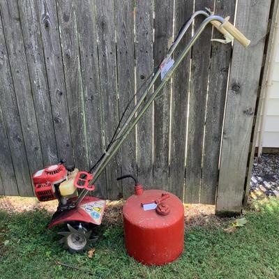G1249 Mantis Rototiller w/ Galvanized Gas Can