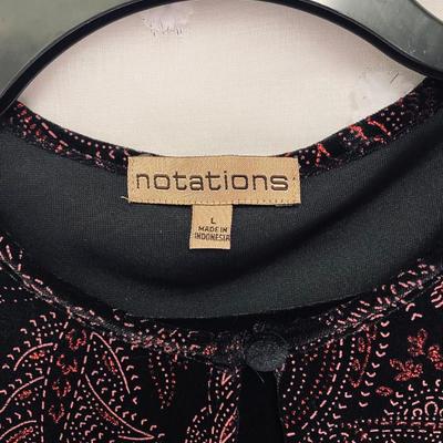 NOTATIONS - WOMENâ€™S LAYERED BLOUSE - SIZE L