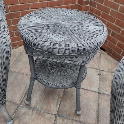 Resin Wicker Patio Set- 2 Chairs and 1 Table- Choice B