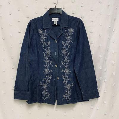 JACLYN SMITH - WOMENâ€™S DETAILED DENIM TOP - SIZE L
