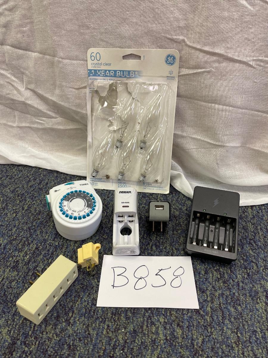 Timer,bulbs, battery charger