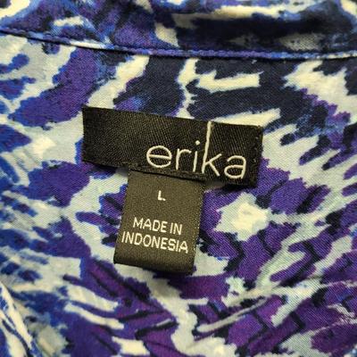 ERIKA SIZE LARGE BUTTON UP SHIRT