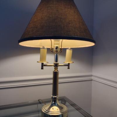 Metal Post Lamp with Shade - Approx 23Â½