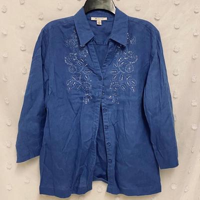 JM COLLECTION - WOMENâ€™S DENIM TOP - SIZE 14