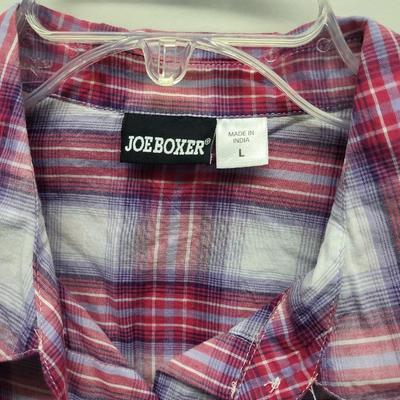 JOE BOXER WOMENS SIZE LG BUTTON UP FLANNEL