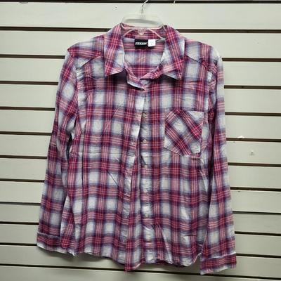JOE BOXER WOMENS SIZE LG BUTTON UP FLANNEL