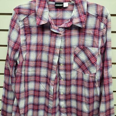 JOE BOXER WOMENS SIZE LG BUTTON UP FLANNEL