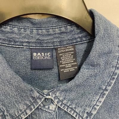 BASIC EDITIONS - WOMENâ€™S DENIM TOP - SIZE XL