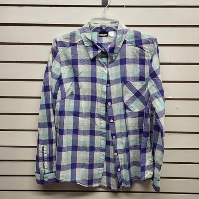 JOE BOXER SIZE LG BUTTON UP PLAID SHIRT